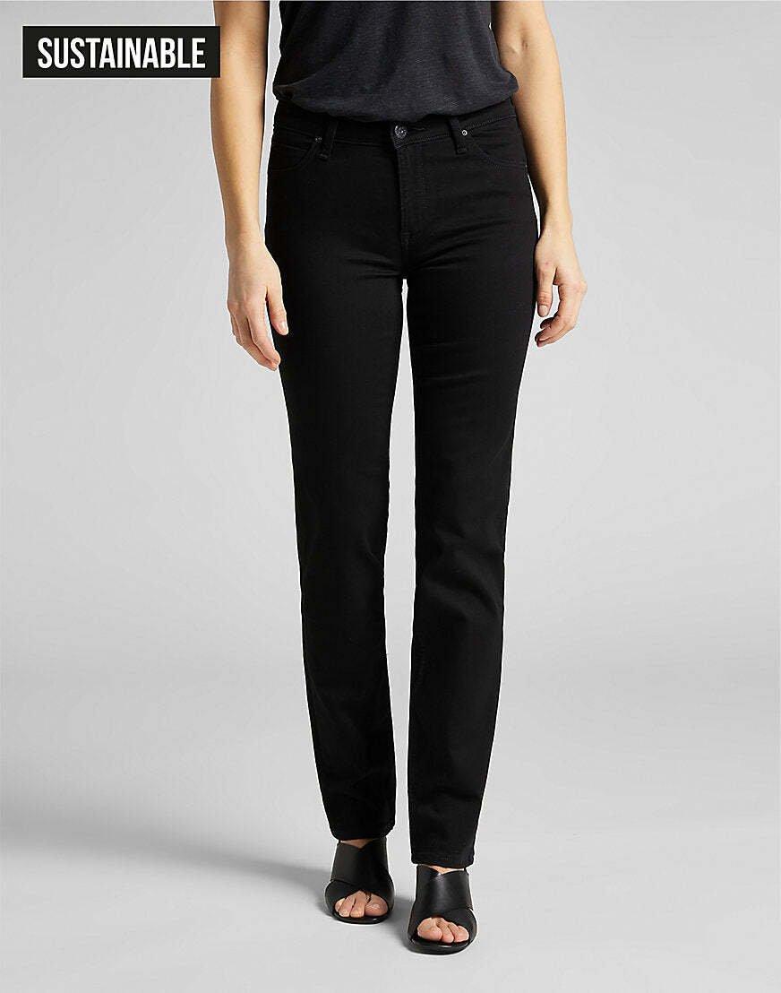 Lee - Jeans Straight Leg Marion, für Damen, Schwarz, Größe W28/L33 von Lee