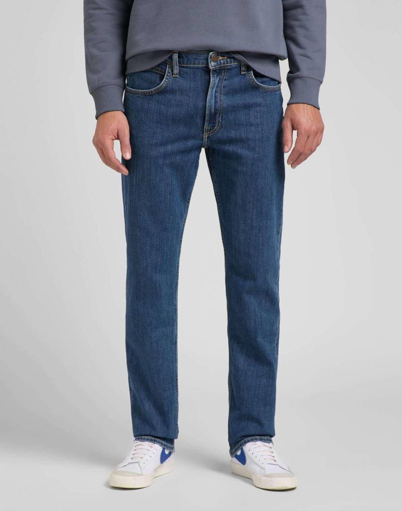 Lee - Jeans Straight Leg Brooklyn, für Herren, Blau Denim, Größe W42/L32 von Lee