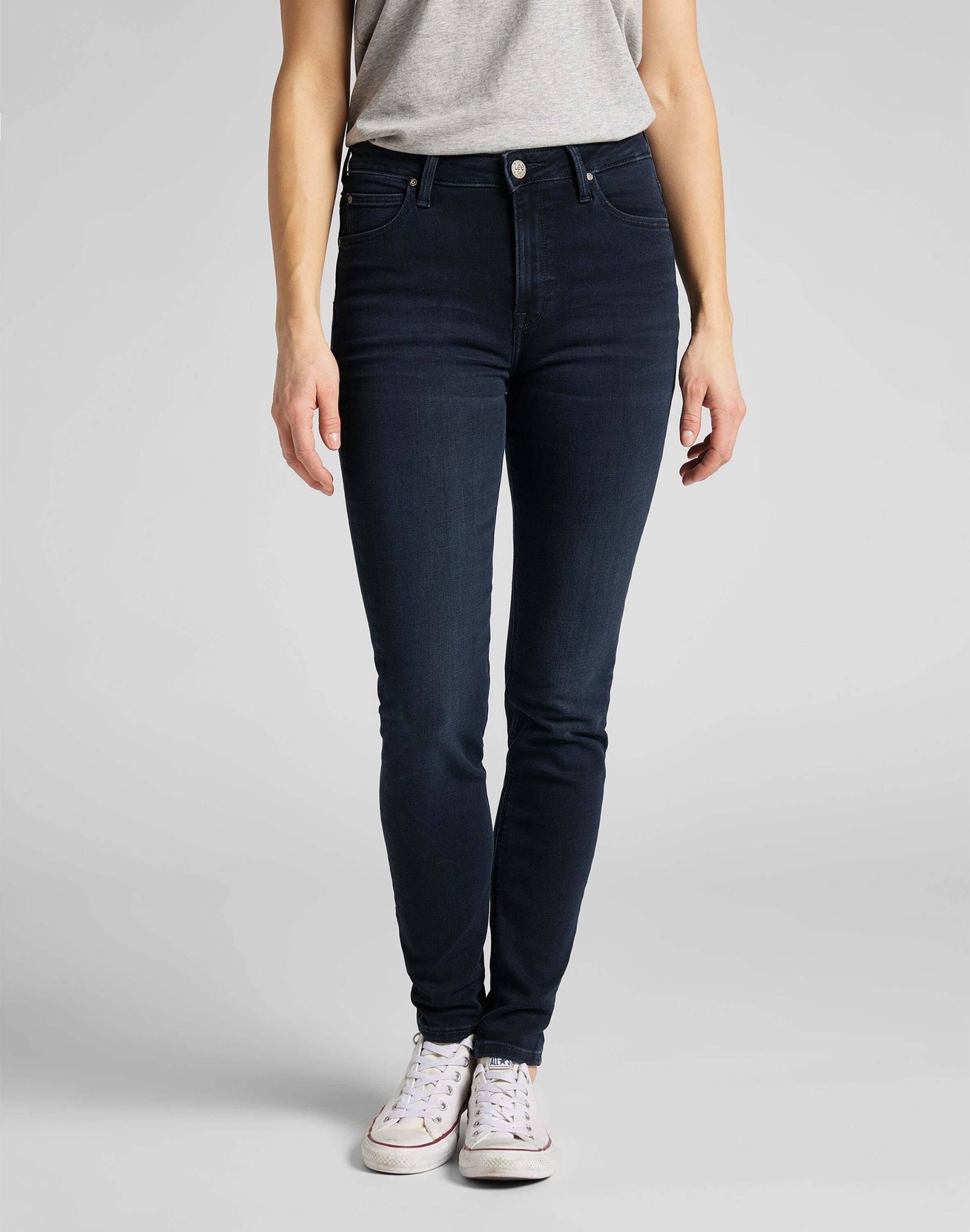 Jeans Skinny Fit Scarlett High Damen Marine L33/W28 von Lee