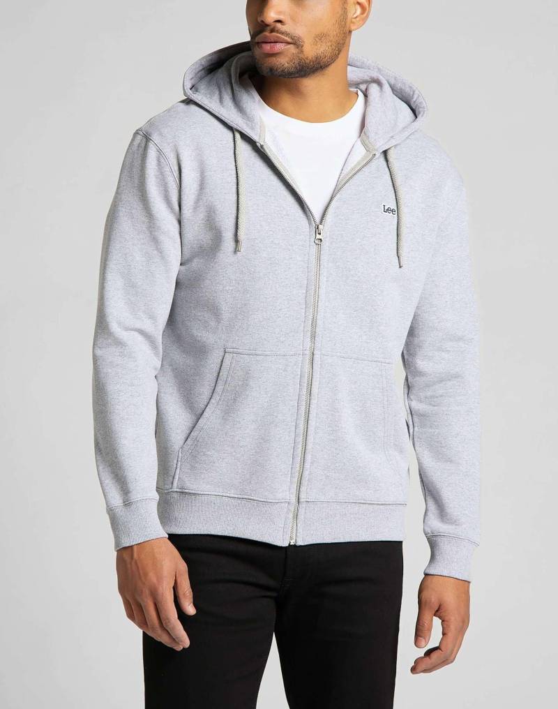 Kapuzenpullover Basic Zip Through Herren Taubengrau S von Lee