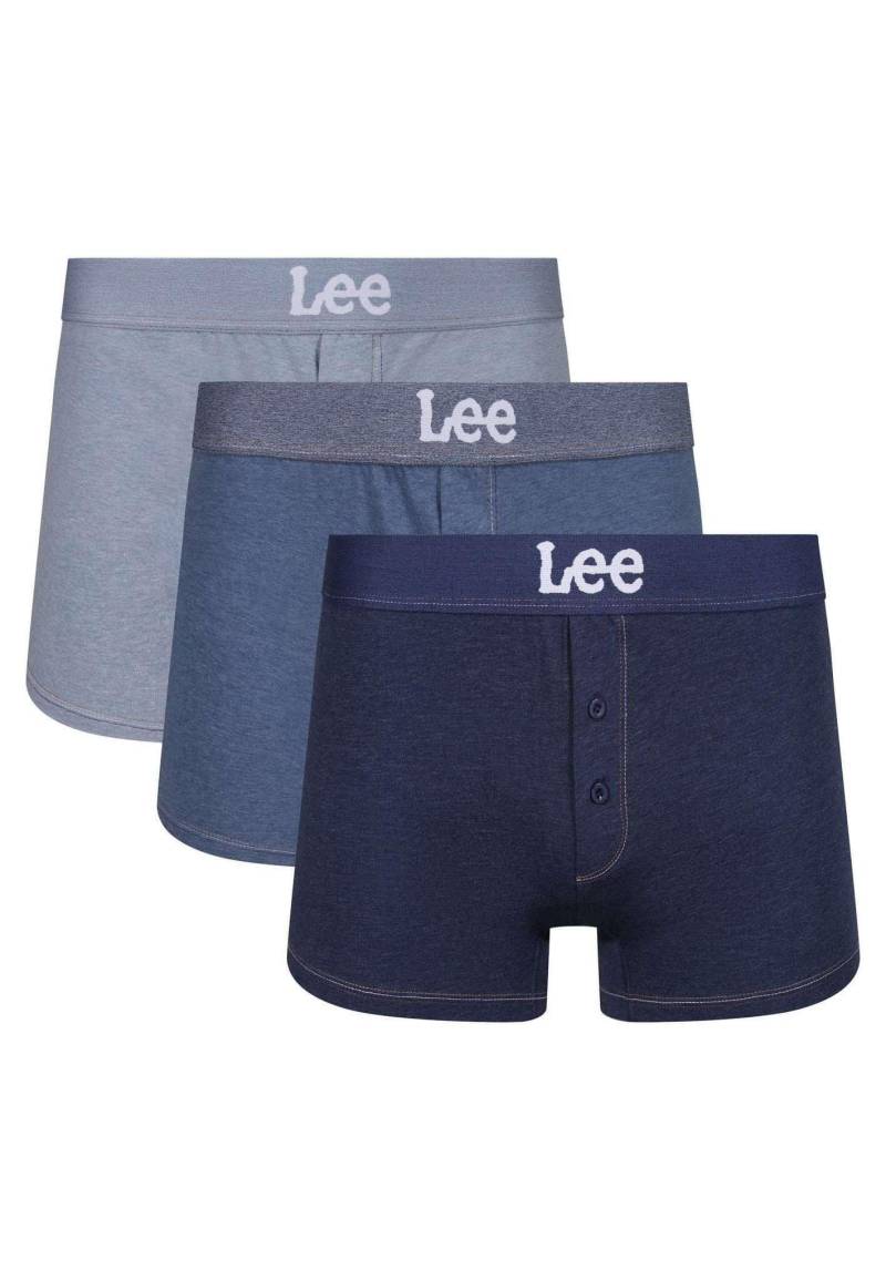 Panties 3 Pack Trunks Rushton Herren Blau L von Lee