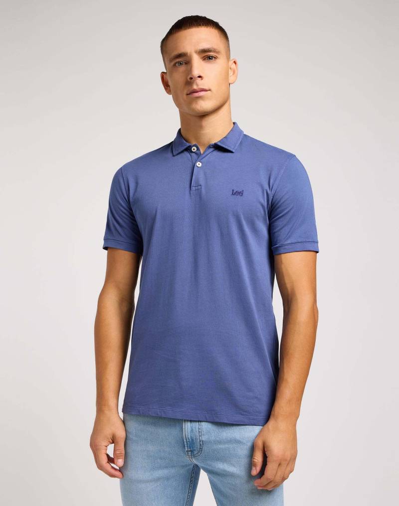 Polos Jersey Polo Herren Blau M von Lee