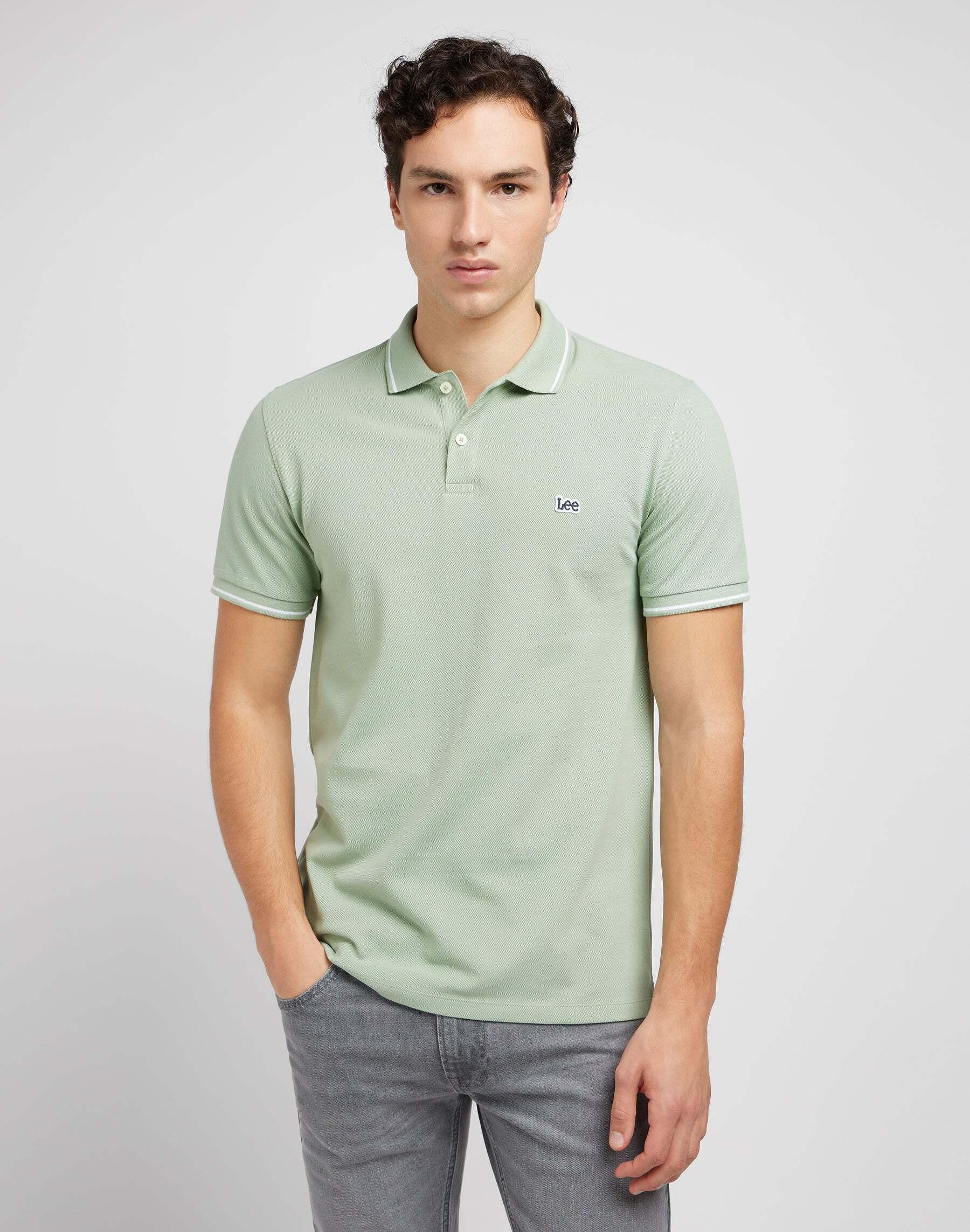 Polos Pique Polo Herren Hellgrün XL von Lee