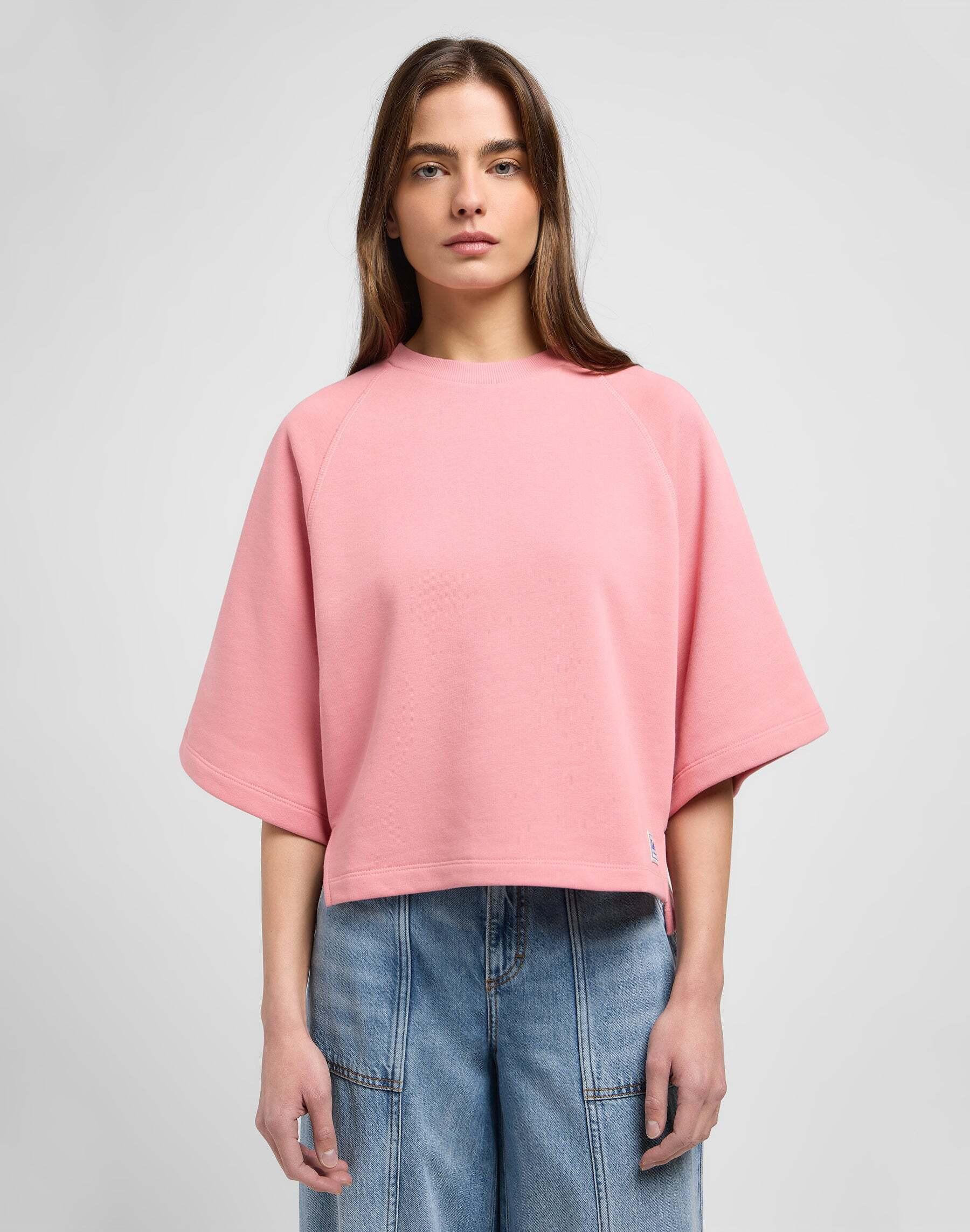 Pullover Raglan Sweat Damen Pink M von Lee