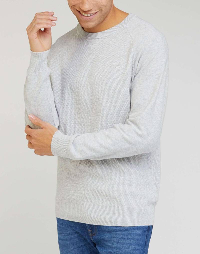 Pullover Raglan Crew Knit Herren Taubengrau M von Lee