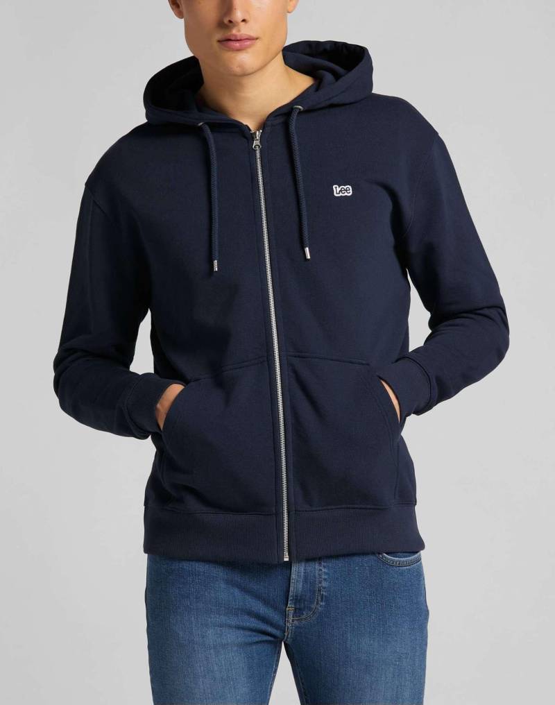 Lee - Kapuzenpullover Basic Zip Through, für Herren, Marine, Größe S von Lee