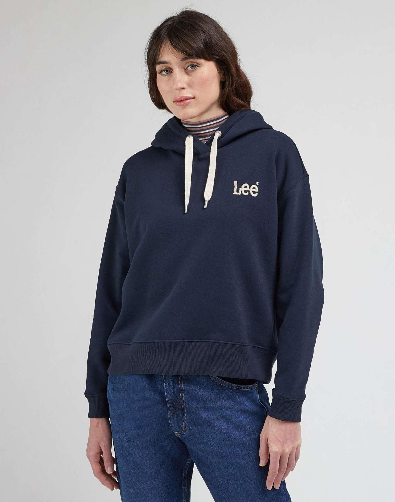 Sweatshirts Essential Hoodie Damen Schwarz L von Lee