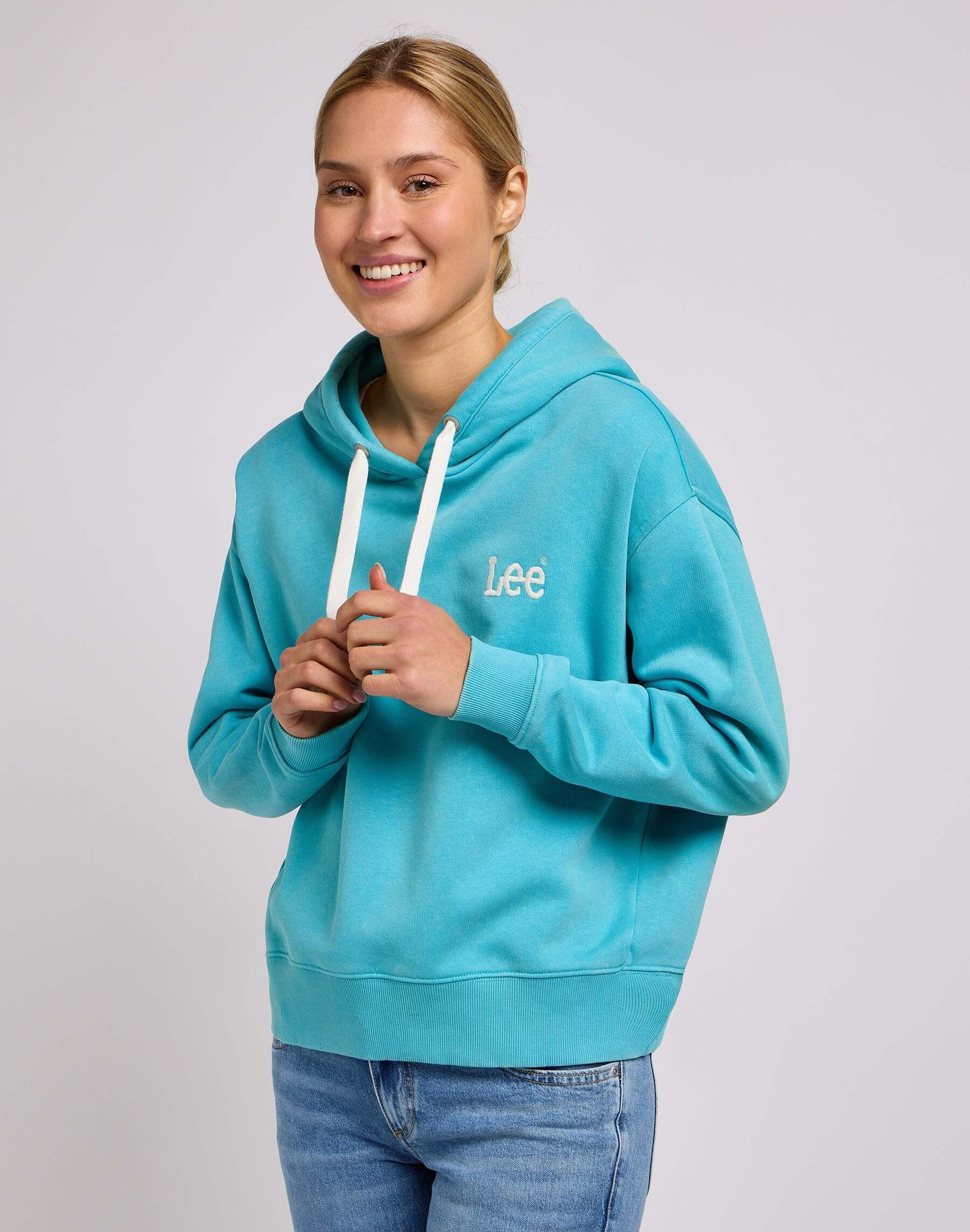 Sweatshirts Essential Hoodie Damen Türkisblau S von Lee