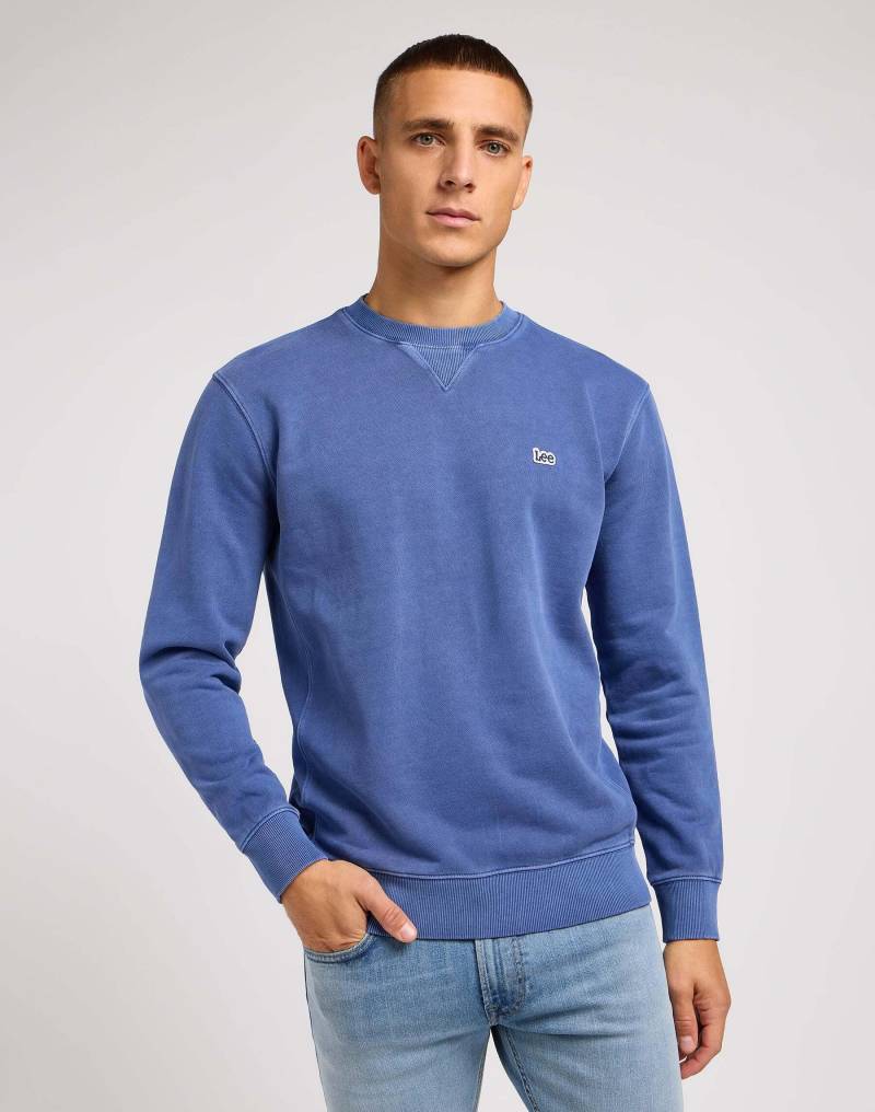 Sweatshirts Plain Crew Sweater Herren Blau M von Lee