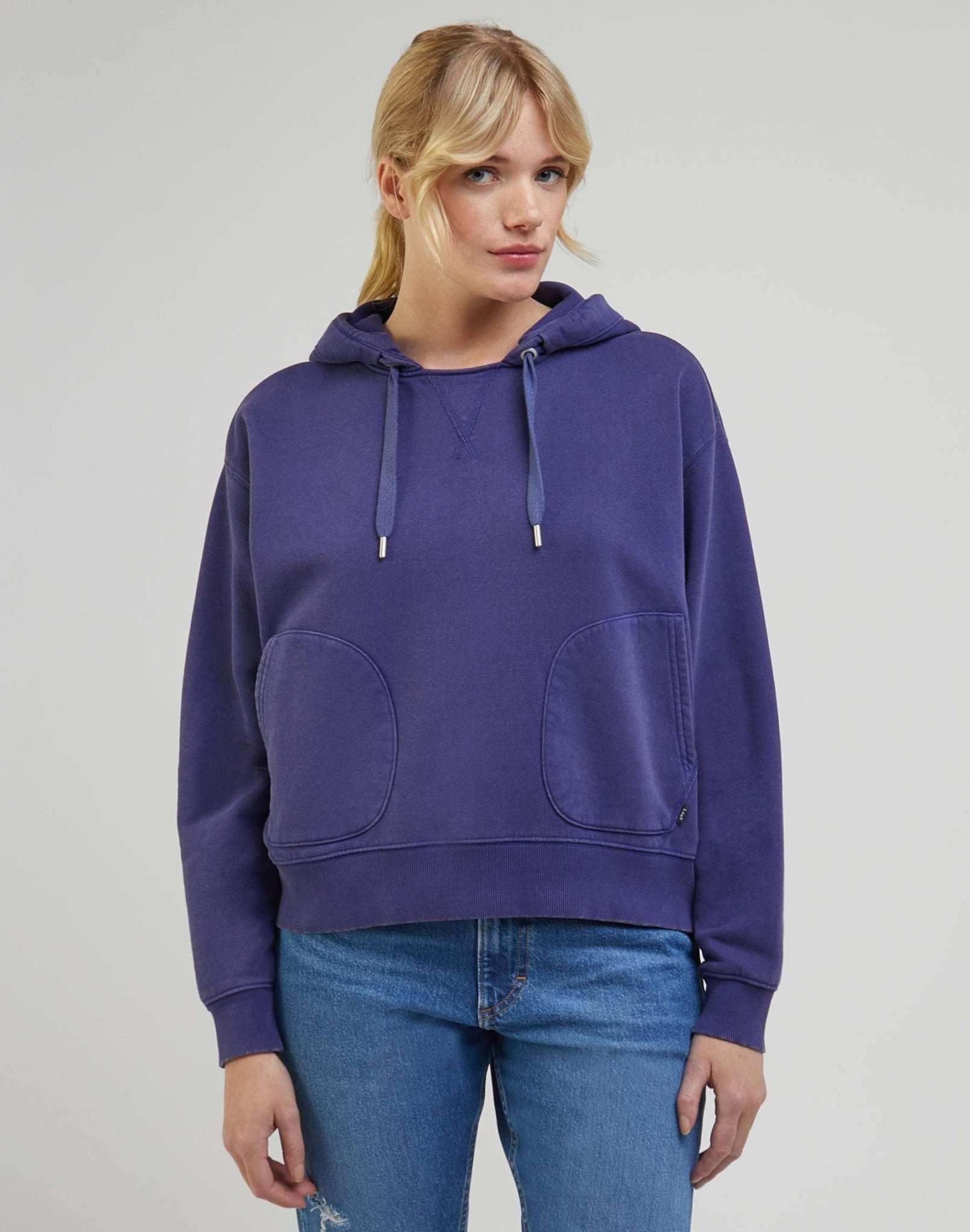 Sweatshirts Relaxed Hoodie Damen Violett XS von Lee