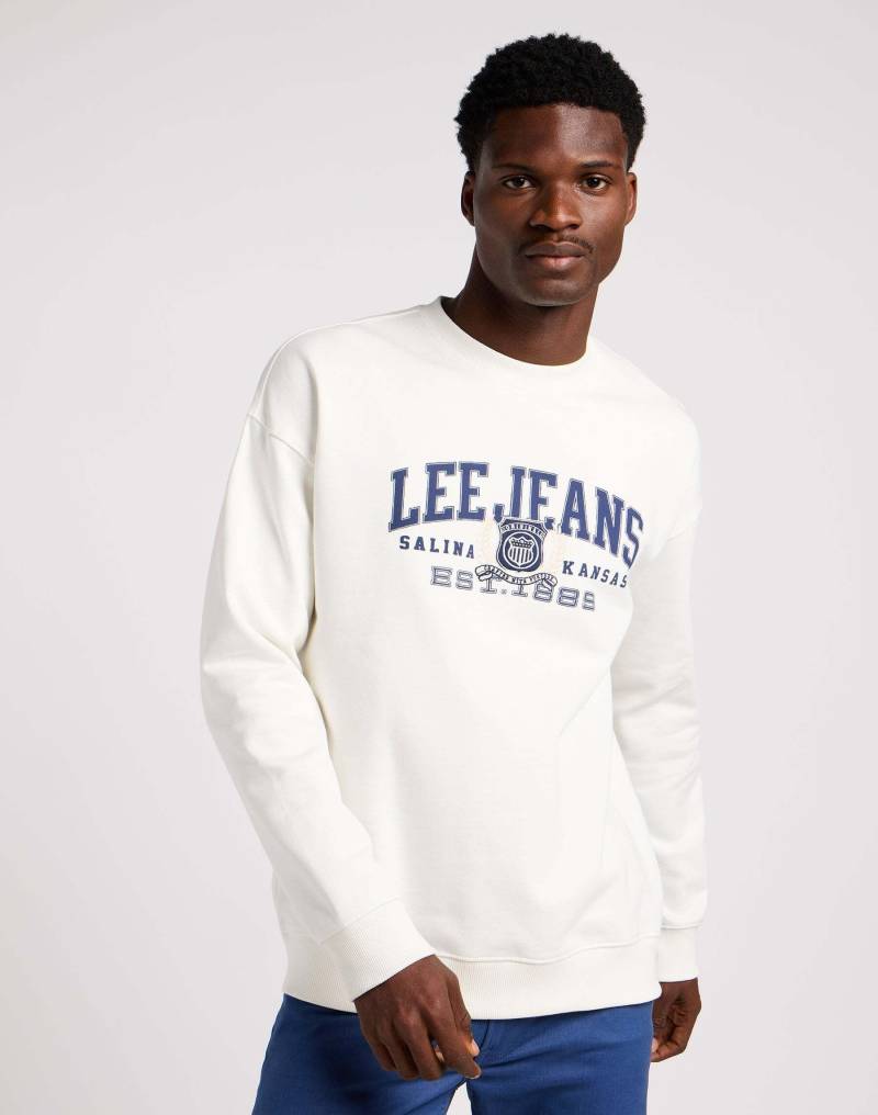 Sweatshirts Varsity Sweater Herren Écru XL von Lee