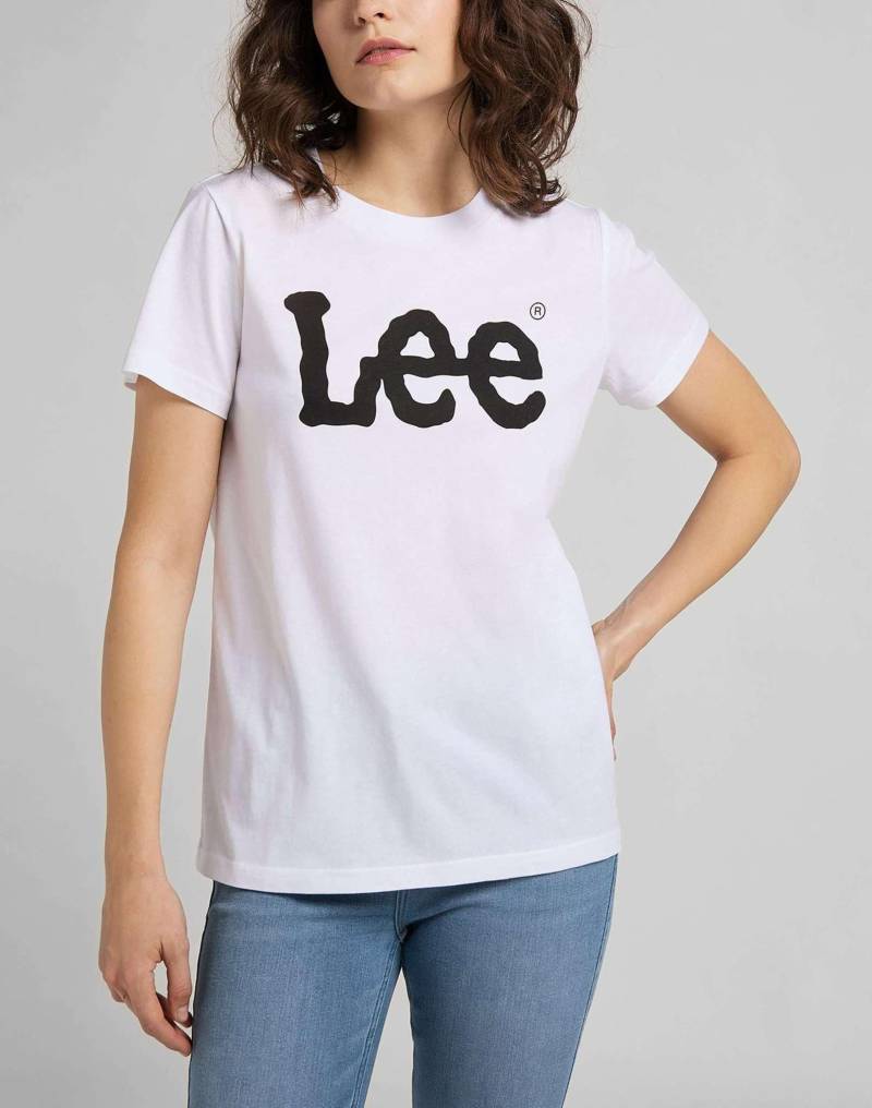 Lee - T-Shirt Logo, für Damen, Weiss, Größe S von Lee