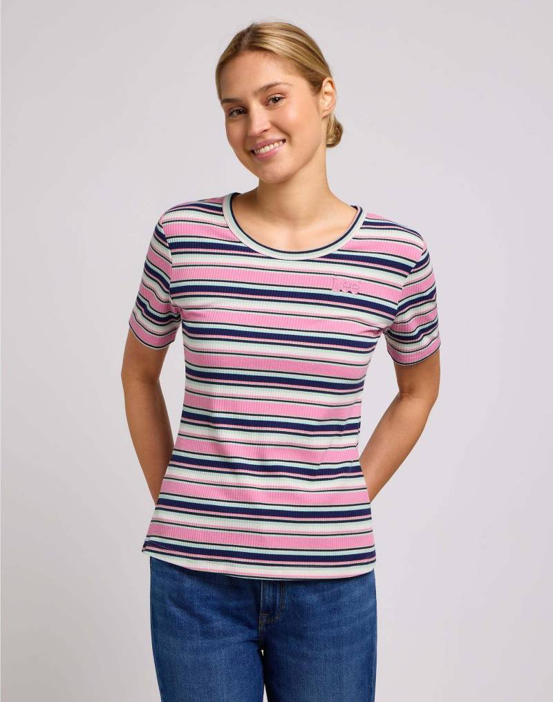 Lee - T-Shirts Elbow Sleeve Top, für Damen, Rosa, Größe M von Lee