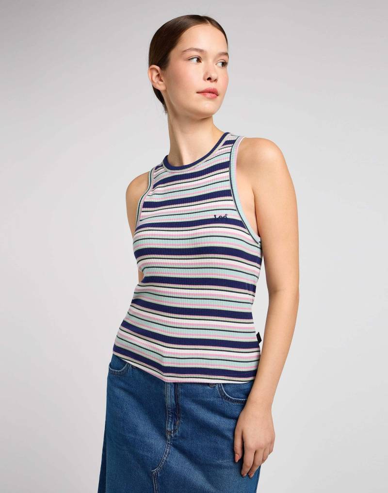 T-shirts Ribbed Tank Damen Blau M von Lee