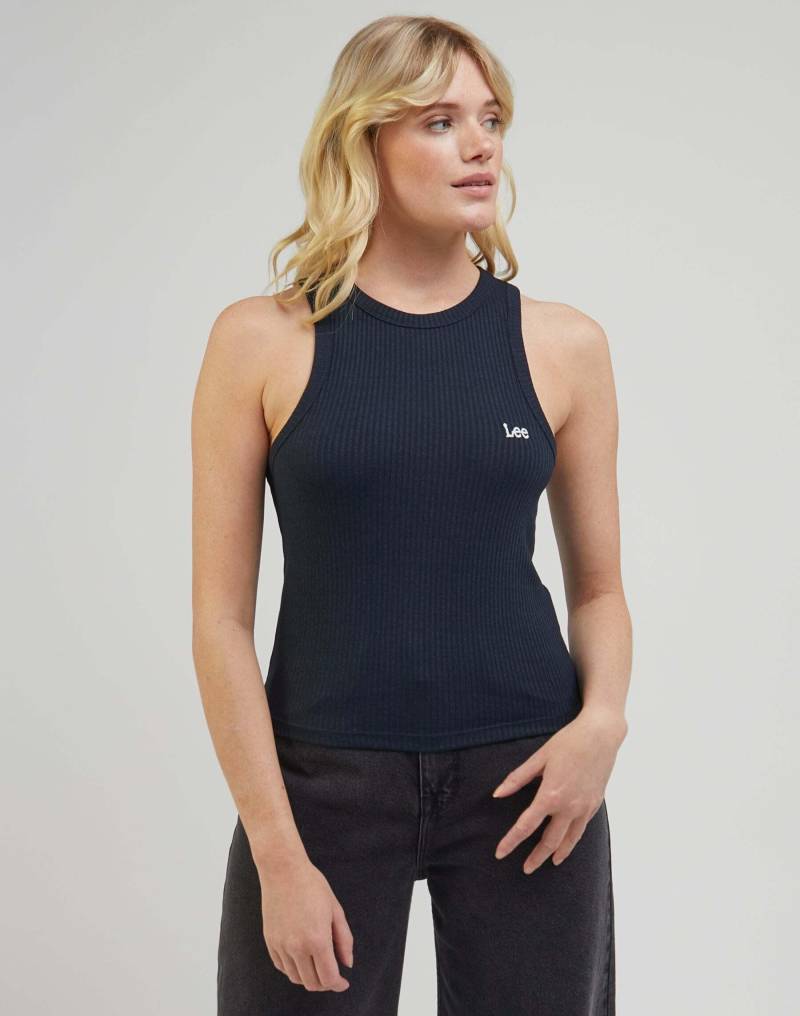 Lee - T-Shirts Ribbed Tank, für Damen, Schwarz, Größe L von Lee