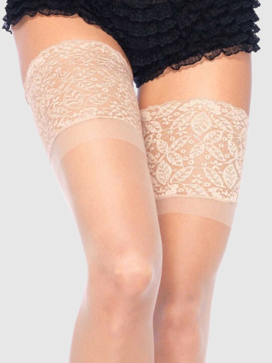 Leg-avenue Stay-up Beige Halterlose Strümpfe, Beige - Amorana von Leg Avenue