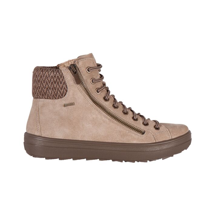 Legero Schnür-Stiefelette aus Veloursleder mit Gore-Tex beige, 37 von Legero