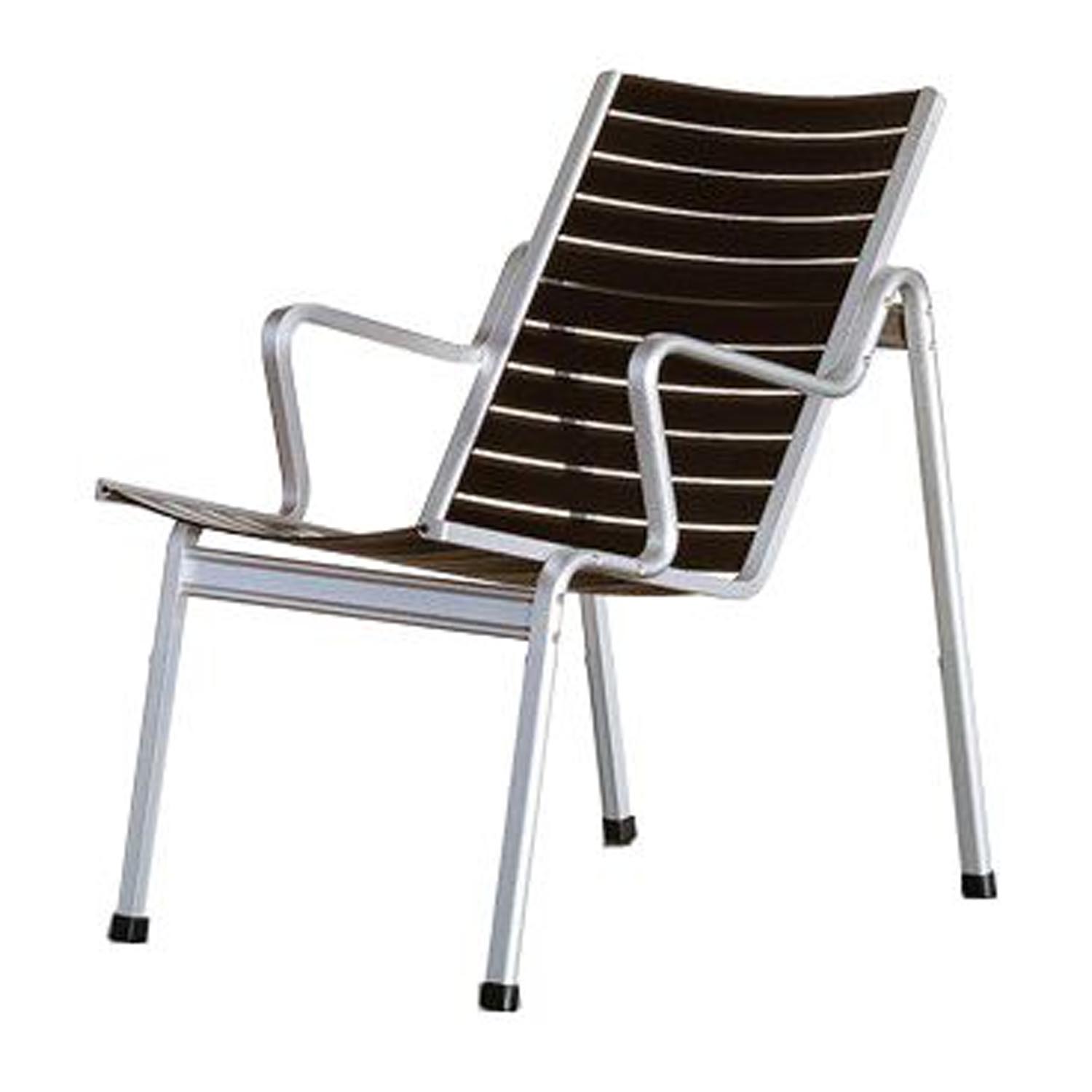 Elox-Sessel, Farbe schwarz eloxiert, Kunststoffbänder weiss Elox-Sessel, Farbe schwarz eloxiert, Kunststoffbänder weiss von Lehni