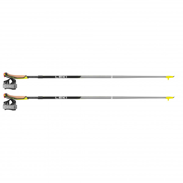 Leki - Speed Pacer Vario - Nordic Walking Stöcke Gr 100 - 110 cm;105 - 115 cm;110 - 120 cm;120 - 130 cm grau/gelb von Leki