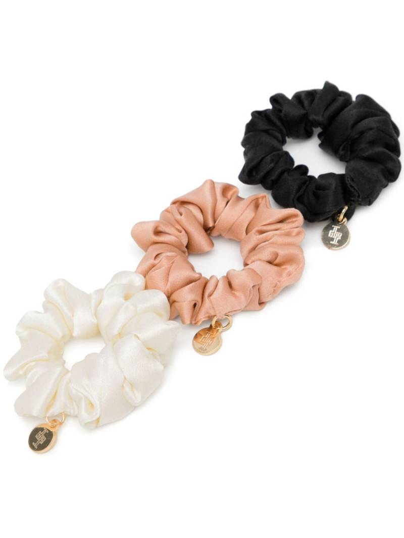 Lelet NY Gia silk scrunchies - Black von Lelet NY