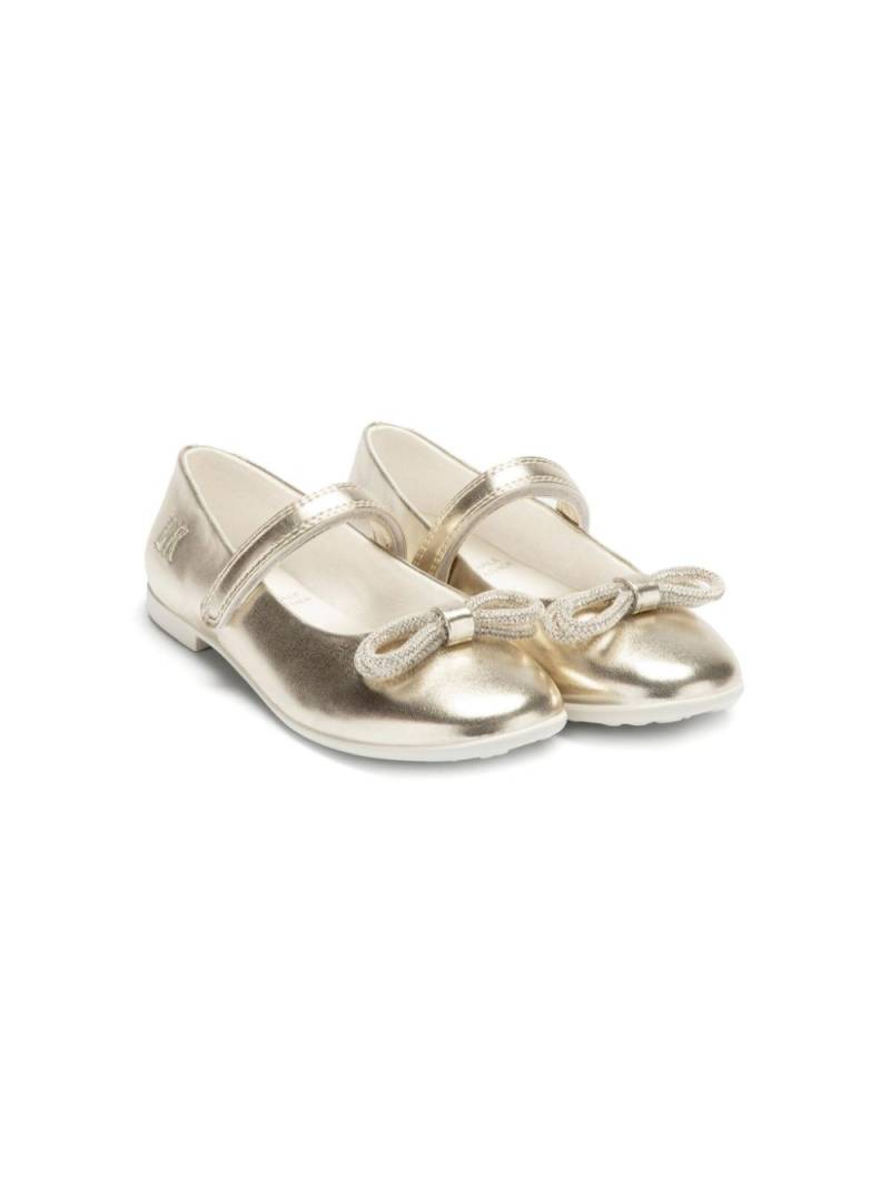 Lelli Kelly Serena bow-detail ballerina shoes - Gold von Lelli Kelly