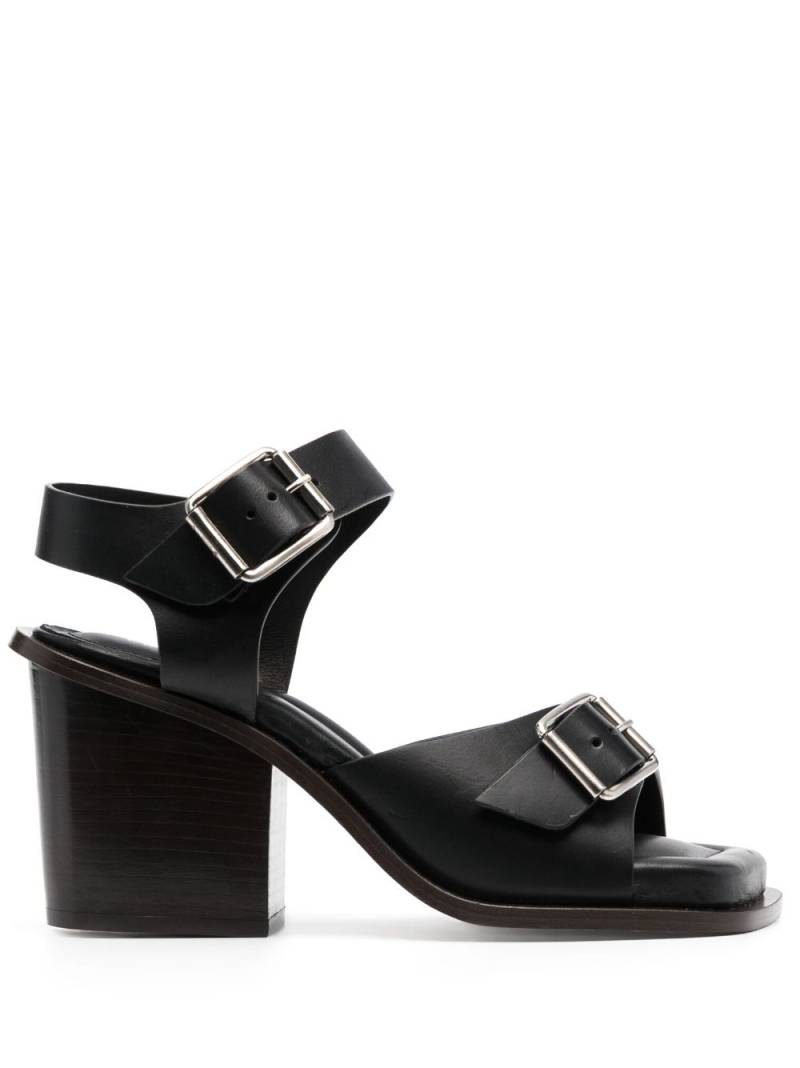 LEMAIRE 80mm leather sandals - Black von LEMAIRE