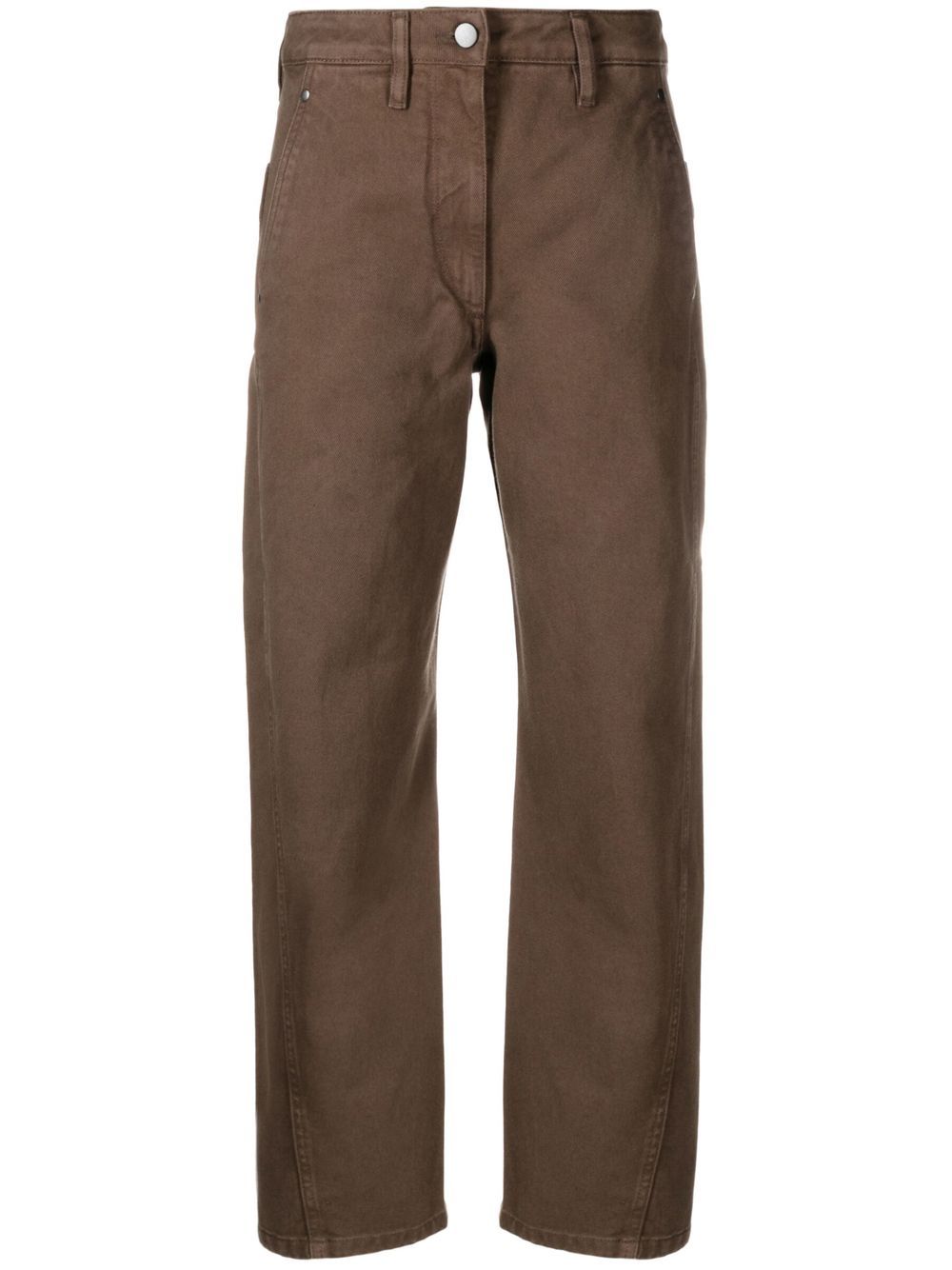 LEMAIRE cropped straight-leg trousers - Brown von LEMAIRE