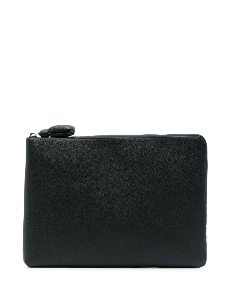 LEMAIRE logo-debossed leather document holder - Grey von LEMAIRE