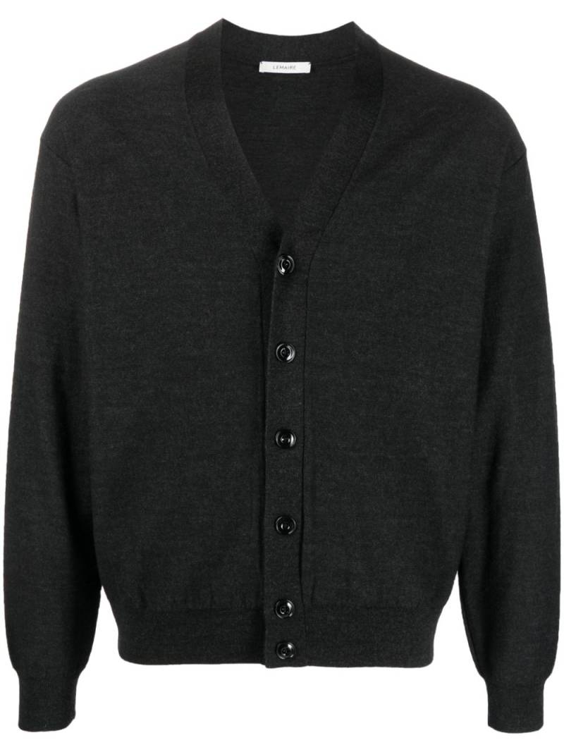 LEMAIRE mélange-effect wool blend cardigan - Grey von LEMAIRE