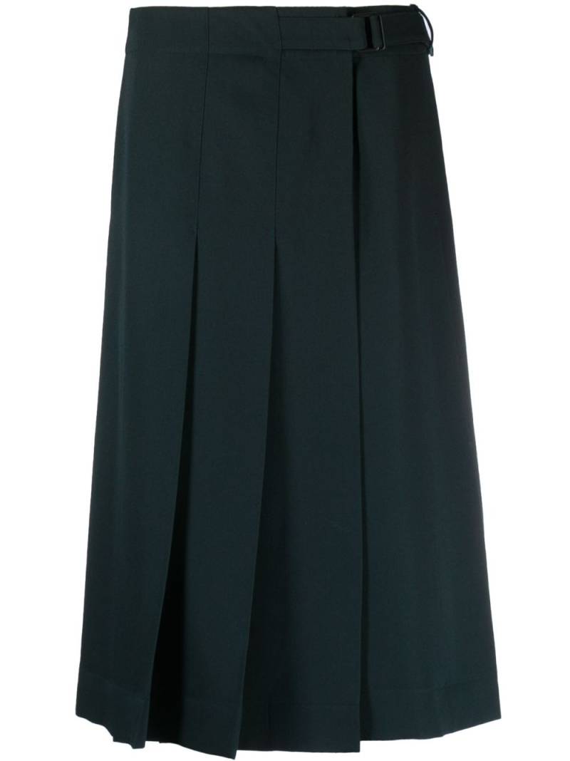 LEMAIRE pleated wool wrap skirt - Black von LEMAIRE