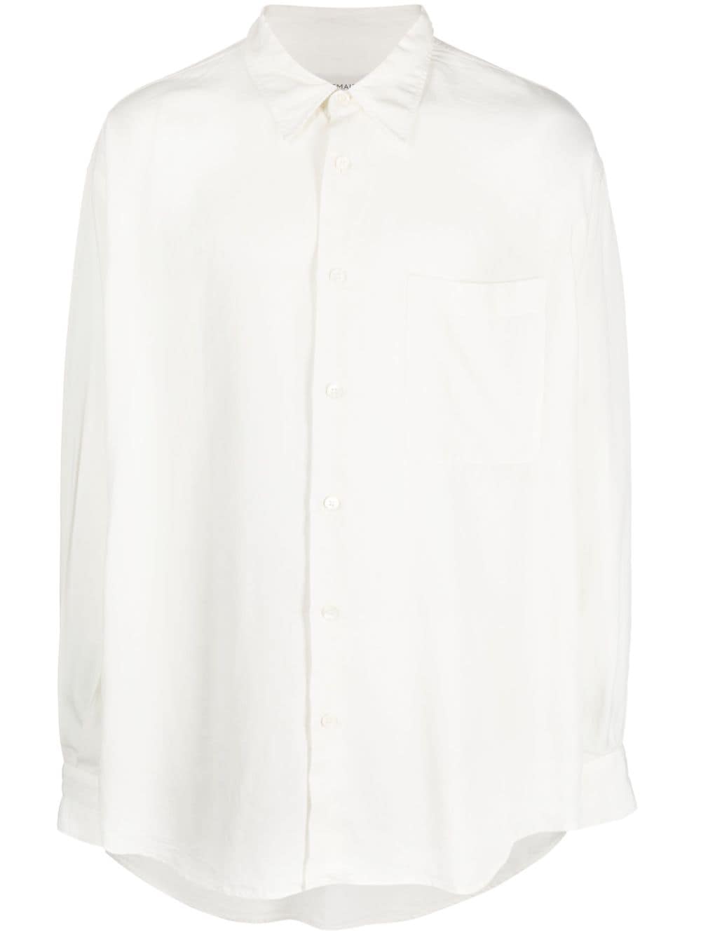 LEMAIRE pointed-collar lyocell shirt - White von LEMAIRE