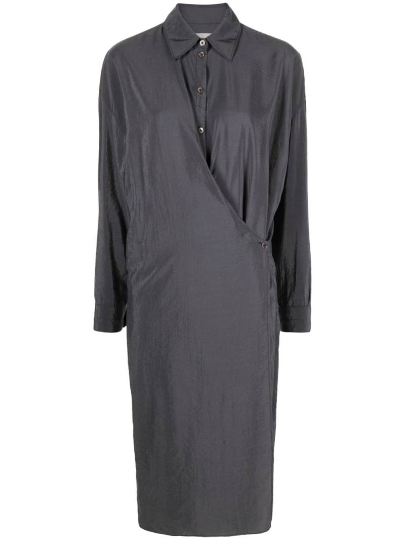 LEMAIRE silk-blend midi dress - Grey von LEMAIRE