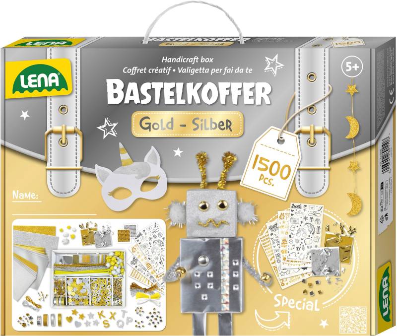 Lena® Kreativset »Bastelkoffer Goldfarben & Silberfarben« von Lena®