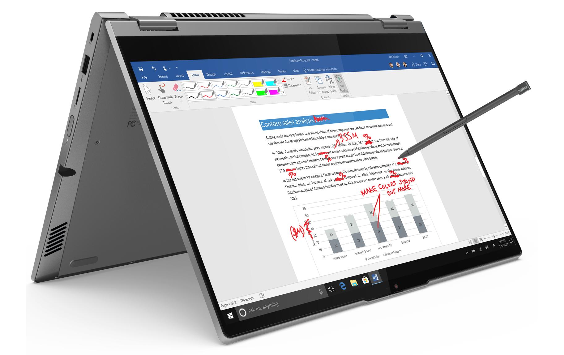 Lenovo Notebook »ThinkBook 14s Yoga«, 35,42 cm, / 14 Zoll, Intel, Core i5, Iris Xe Graphics, 512 GB SSD von Lenovo