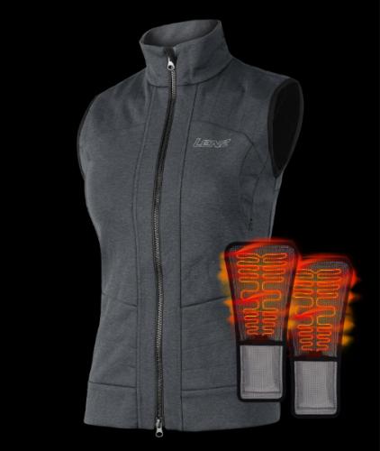 Lenz Heat Pads Vest 2.0 women - black/grey melange (Grösse: XXL/46) von Lenz