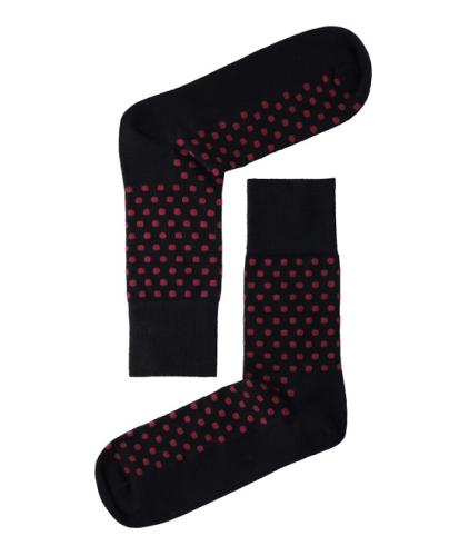 Lenz Longlife socks men 2er Pack - black/red dots (Grösse: 39-41) von Lenz