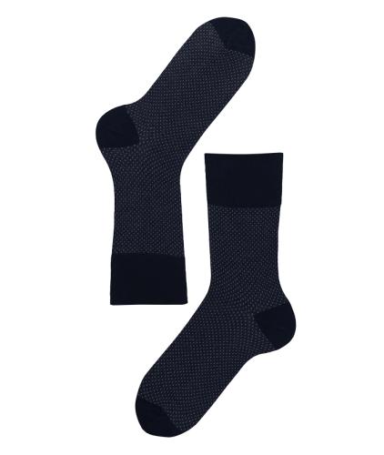 Lenz Longlife socks men 2er Pack - blau/birdsteps (Grösse: 39-41) von Lenz