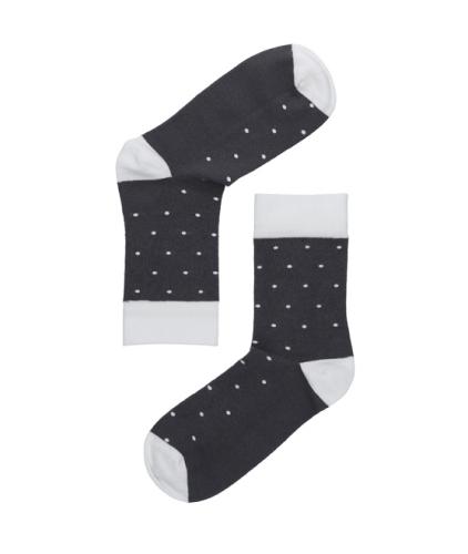 Lenz Longlife socks women 2er Pack - grey/white dots (Grösse: 35-38) von Lenz