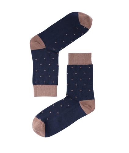 Lenz Longlife socks women 2er Pack - navy/brown dots (Grösse: 35-38) von Lenz