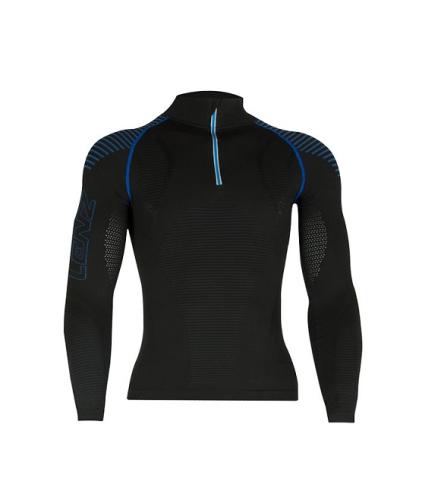 Lenz Longsleeve Men 3.0 Zip compression - black/blue (Grösse: M) von Lenz