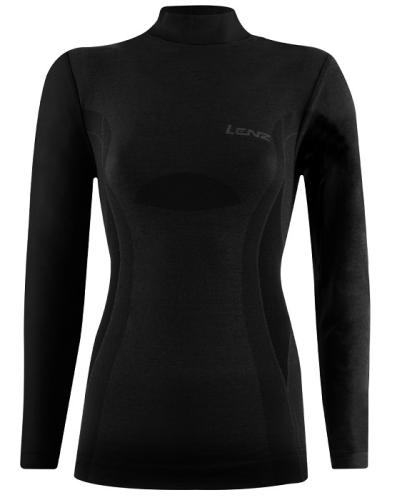 Lenz Longsleeve women merino 6.0 turtle neck - black (Grösse: L) von Lenz