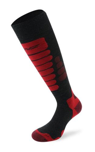 Lenz Skiing 3.0 Merino Softtec - darkgrey/red (Grösse: 35-38) von Lenz