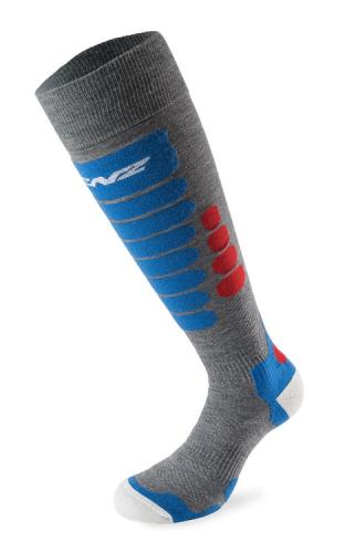 Lenz Skiing 3.0 Merino Softtec - grau/rot/blau (Grösse: 35-38) von Lenz