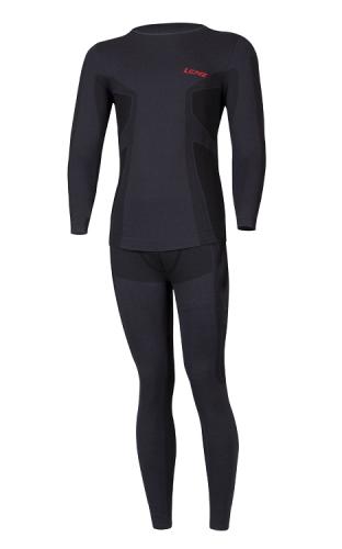 Lenz set of merino underwear m long Merino Softtec - black (Grösse: L/XL) von Lenz