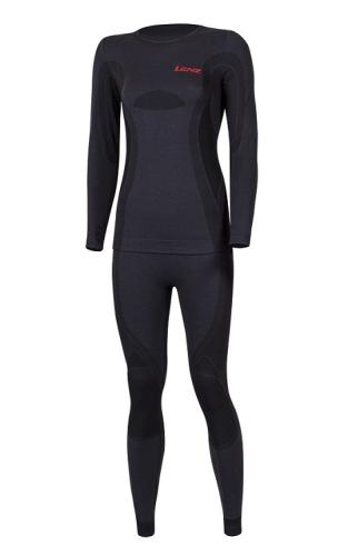 Lenz set of merino underwear w long Merino Softtec - black (Grösse: M/L) von Lenz