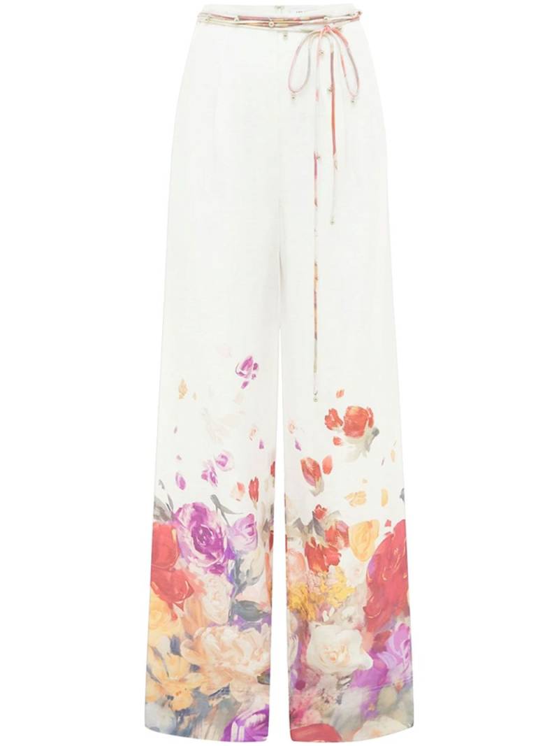 Leo Lin Luisa floral trousers - White von Leo Lin