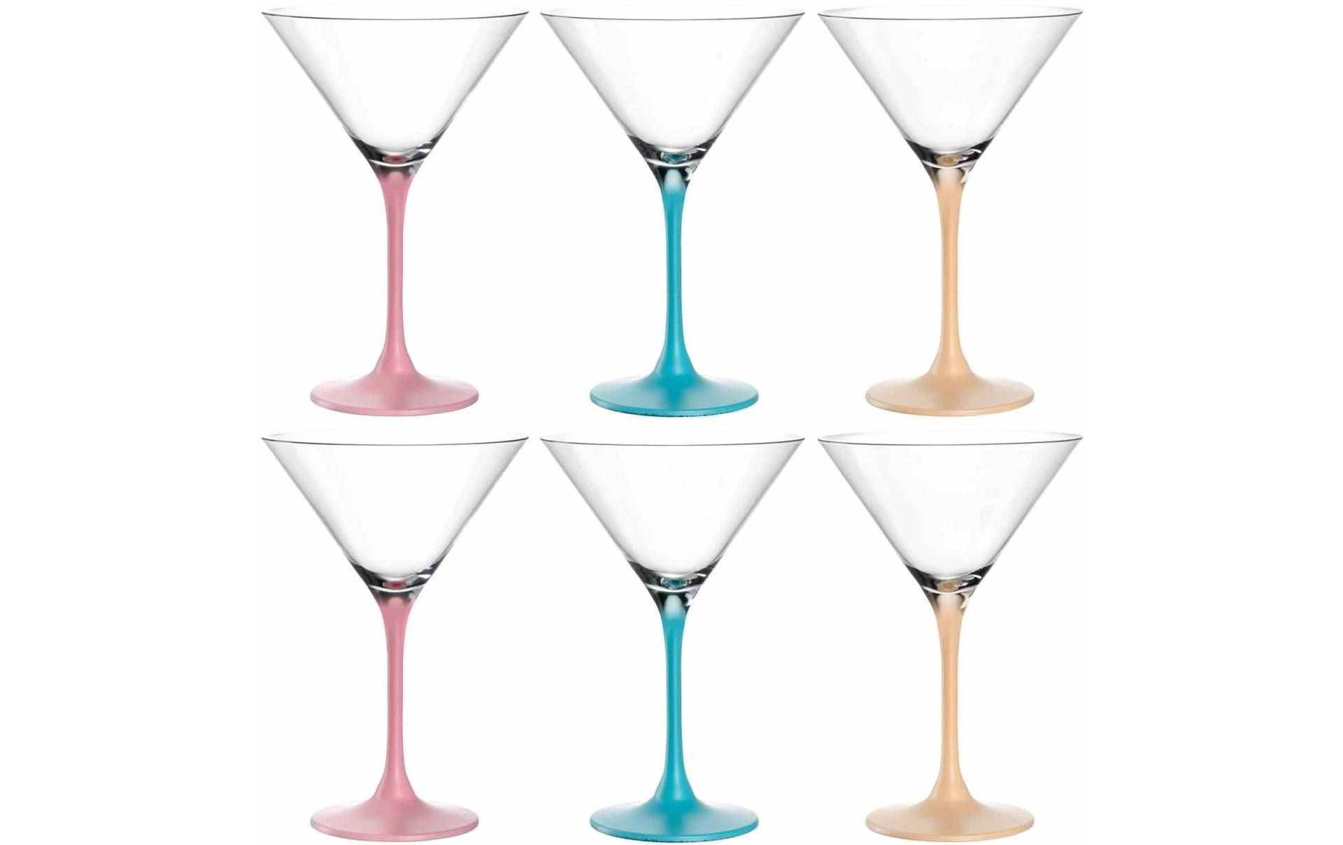 LEONARDO Cocktailglas »Brera 230 ml 6 Stück Himmelblau/Pfirsich/Rosa« von Leonardo