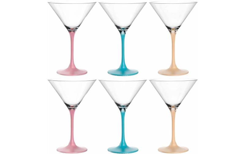 LEONARDO Cocktailglas »Brera 230 ml 6 Stück Himmelblau/Pfirsich/Rosa« von Leonardo