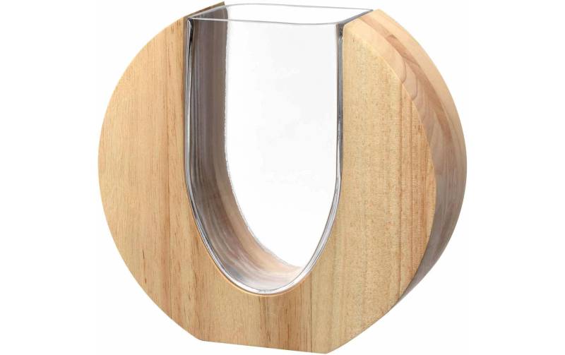 LEONARDO Dekovase »Legno 19 cm, Braun/Transparent« von Leonardo