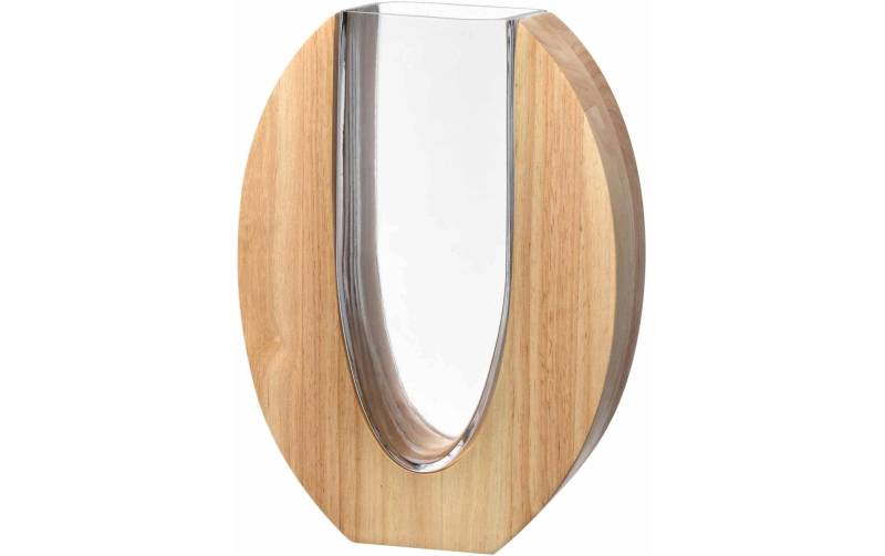 LEONARDO Dekovase »Legno 28 cm, Braun/Transparent« von Leonardo